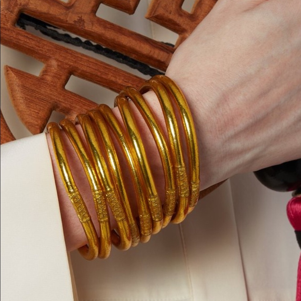 Buddha Mantra Bangles set of 2  (size small 2.25 )